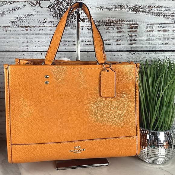 Coach | Bags | New Coach Dempsey 959 Sunbeam Orange Leather  display picture 1